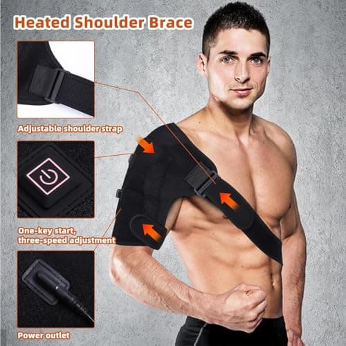 MOTAYU Shoulder-Heating-Pad-Heated-Wrap - 3 Heat Settings Heating Pad for Shoulder,Suitable for Relieving Muscle Pain,Tendonitis Periarthritis - Thumbnail 6