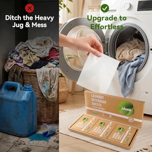 Laundry Detergent Sheets 120 Loads Stain-Fighting Enzymes - Plant Powered Fragrance Microcapsules Eco-Friendly Laundry Soap Sheets - Home or Travel Flax scent 60 sheets - Thumbnail 4