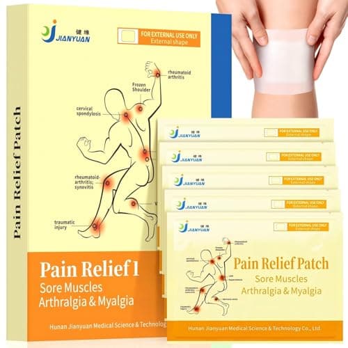Far-Infrared Knee Pain Patches – 12 Hours Relief Long-Lasting Herbal Pain Patch Warmth for Sore Knees, Joints & Leg, Drug-Free Adhesive Heat Sticker Flexible for Movement, Daily Comfort (10 Count) - Image 1