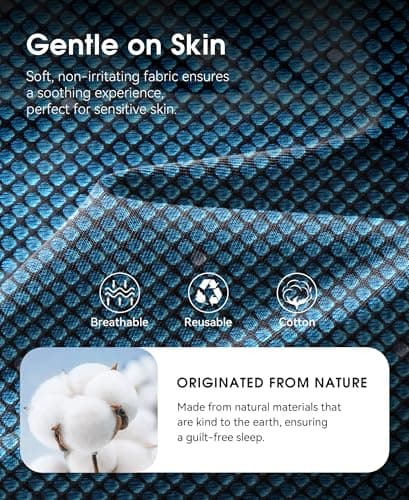 MUSICOZY Sleep Headphones Breathable Sleep Mask Bluetooth 5.4 Wireless Earphones Mask Sleeping Eyemask for Side Sleepers for Women Men Travel Meditation Gift (Mesh Blue) - Thumbnail 3