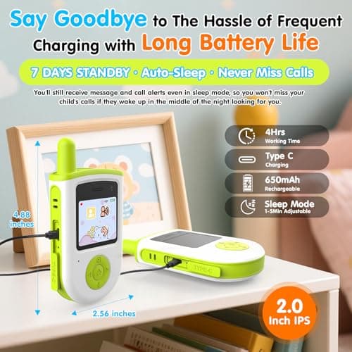 Video Walkie Talkies for Kids, Rechargeable Long Range Smart 2-Way Radio with HD Camera, Video/Voice Chat/Emojis/Games, Educational Outdoor Indoor Toys, Birthday Gifts for Boys Girls Age 4-12 (2 Pack) - Thumbnail 6