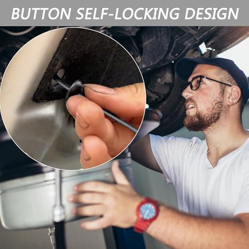 100PCS Upgraded Universal Cable Tie Buckle Dual-Side Insert Self-Locking Nylon Cable Zip Ties with Pin & Button Plastic Heavy-Duty Zip Tie UV Resistant Automotive Zipper Clips for Cars Daily Fixing - Thumbnail 5