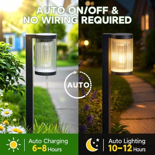 ELECLINK Solar Pathway Lights Outdoor, 6 Pack Upgraded Outdoor Solar Lights for Outside Super Bright Up to 15Hrs, IP65 Waterproof Solar Garden Lights for Yard Path Sidewalk Driveway Walkway Decor - Thumbnail 3