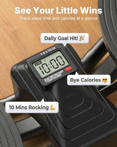 Merach Rocking Steppers for Exercise at Home, 3D Motion Stair Stepper with Resistance Bands for Full Body Workout & Low-Impact Balance Board, 330 LBS Loading Capacity Exercise Equipment（Black） - Thumbnail 6