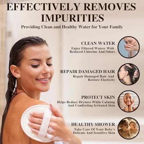 Vapralis Filtered Shower Head with 20-Stage Shower Filter,Two Replacement Filter Cartridges,Rain Shower head High Pressure for Removing Chlorine and Harmful Substances(10 Inch, Matte Black) - Thumbnail 4