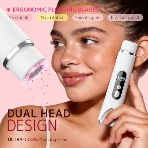 CoolHair Bikini Trimmer for Women, Smooth Electric Razor for Sensitive Skin, IPX7 Waterproof Wet & Dry Cordless Body Shaver for Bikini Area, Pubic Hair, Face, Underarms & Legs (Wihte) - Thumbnail 4