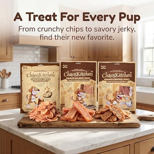 Chaoskitchen Smoked Salmon Jerky Dog Treats, Wild Caught Grain Free Slices with Omega 3 for Skin & Coat, High Protein Training Rewards, Puppy & Senior Friendly for All Breeds, 8.8 oz (250g) - Thumbnail 5