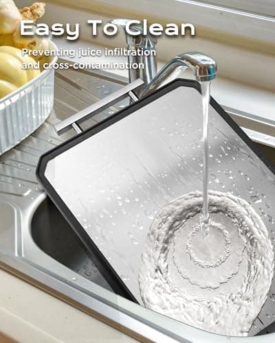 SNOWCLAD Stainless Steel Cutting Board,Non Toxic chopping for kitchen - Thumbnail 6