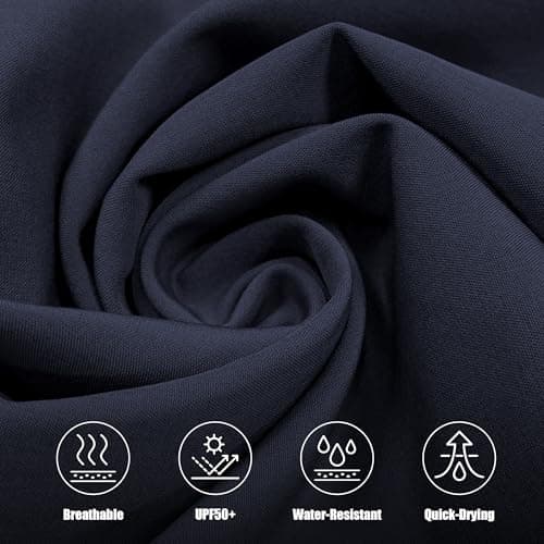 MOURCE Men's Quick-Dry Workout Pants - Lightweight Glide Elasticated Waist Joggers, Navy Blue S - Thumbnail 4