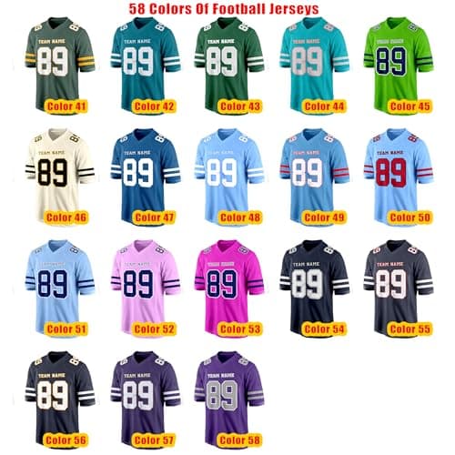 Orange Blue Custom Football Jersey for Women Men Team Clothing Name Number Jerseys Personalized Shirt Youth Kids Customized Football Uniform Fans Birthday Gift - Thumbnail 4