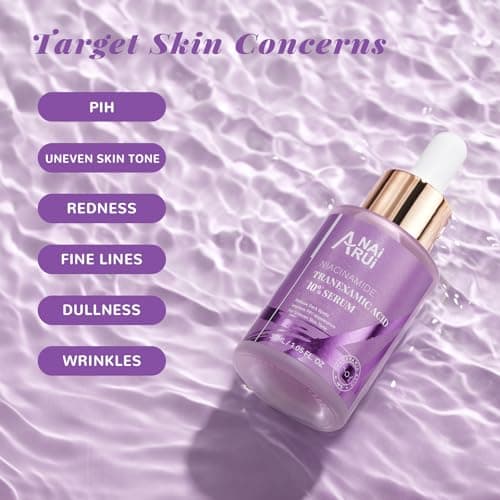 ANAI RUI 10% Tranexamic Acid Face Serum with Niacinamide, Kojic Acid, Arbutin & Ceramide, Lightweight Hydrating Serum for Uneven Skin Tone & Smooth Texture, Fragrance-Free, 1.05 Fl Oz - Thumbnail 4