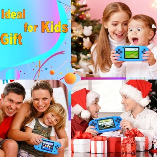 Beijue 16 Bit Handheld Games for Kids Preloaded 220 Retro Video Games with 3.0'' Large Screen Portable Rechargeable Electronic Gaming Player Toy Gifts for Boys Girls (Blue) - Thumbnail 6