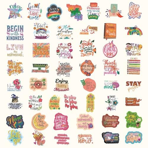 100PCS Motivational Stickers, Inspirational Words Sticker for Adults Teens, Vision Board Positive Affirmation Sticker, Water Bottle Laptop Journaling Reward Stickers for Teachers Students - Thumbnail 2