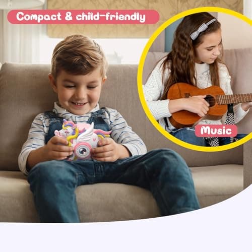 Kids Camera Toys for Girls Boys 3-12 | Toddler Camera Ideal Kids Digital Selfie Video Camera | Birthday Easter Gift for 4 5 6 7 8 9 Year Old Girls Boys | Fun Toy for Ages 3-8 - Thumbnail 6