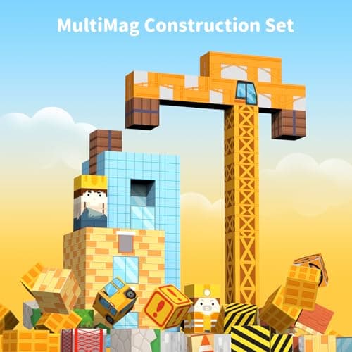 VNLINA Magnetic Blocks Building Toys - 154PCS Magnet Building Blocks Set Construction Cubes STEM Sensory Stacking Kids Toys for Boys Girls - Thumbnail 2