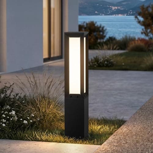 PAKEDANDUN 31.5" Outdoor Solar Lanterns Waterproof with IP65, 3000K Outdoor Floor Lamp, Large Floor Lamps with Remote Brightness & Timer Control, Outside Lantern Dusk to Dawn for Porch Patio Landscape - Image 1