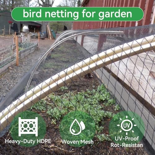 XiHaKey Bird Netting for Garden 15x15 Ft, 1/2 Inch Mesh Heavy Duty Garden Netting for Plants, Fruit Trees & Blueberries, UV Resistant Outdoor Protection Against Birds, Squirrels, Deer & Poultry - Thumbnail 2