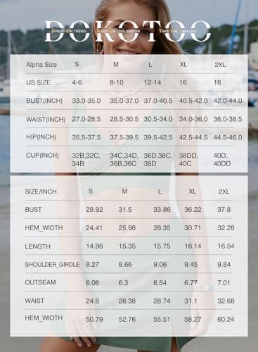 Dokotoo Modest Swimsuits for Women's Bathing Suit Adjustable 2026 Swim Top Knot Twisted Front Bathing Suits Push Up Swimsuit Skirts with Bottoms Trending,Prussian Blue X-Large - Thumbnail 6