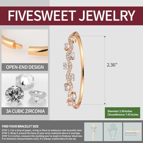 3 Pack 18K Gold Plated Bangles Bracelet Set for Women, Dainty Vintage Trendy Fashion Jewelry, Ideal Gift for Birthday Christmas Valentine's Day Mother's Day for Girlfriend Wife Mom Sister - Thumbnail 3