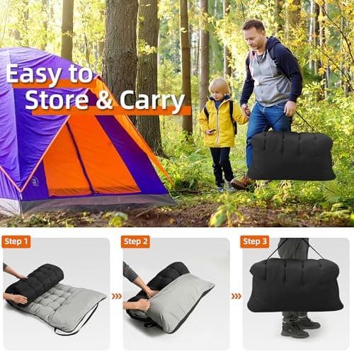 Fragess Portable Camping Cot, Sleeping Cots for Adults, 28" Extra Wide Heavy Duty Folding Cot Max Load 600LBS with Thick Mattress, Portable Camping Bed for Outdoor Camp/Office, Home Nap (Black) - Thumbnail 3