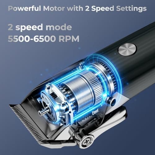 COMZIO® Professional Hair Clippers for Men, Professional Barber Clippers and Trimmer Set, Mens Cordless Hair Clipper for Barbers Haircut Kit Fade - Thumbnail 4