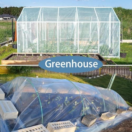 Clear Tarps with Grommets 7x12 FT Heavy Duty Waterproof Transparent Vinyl Cover for Patio Furniture Greenhouse Porch Chicken Coop & Winter Window Enclosure - Thumbnail 2