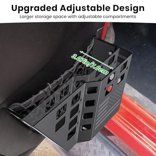 DIAMOOKY Upgraded Metal Front Door Pocket Storage Box for Jeep Wrangler JK JKU 2018 2017 2016 2015 2014 2013-2007 2/4 Door Accessories, Adjustable Door Organizer Molle Panels, Flag, 2PCS - Thumbnail 2