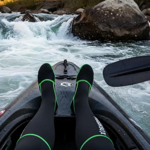 PLUSHSOX Premium long Neoprene Wet Wading socks, no Bunching at Ankle, Wader Sock for Men Women Surfing Diving Fly Fishing Swimming Hiking Hunting Skiing Cold Weather, Gift Socks (X-Small, black) - Thumbnail 3