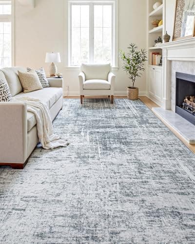 MINIDEAR 5x7 Area Rugs for Living Room, Dining Room Rugs, Washable Rugs for Bedroom Non Slip Modern Rug Carpet Mat for Home, Gray - Thumbnail 4
