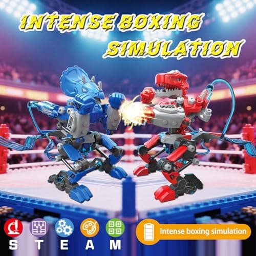 RiteHold Hydraulic Boxing Bots, STEM Building Kit for Kids, Build 2 Hydraulic-Powered Battle Robots, STEM Educational Fighting Robot Toy Set, Christmas Birthday Gift for Boys & Girls Ages 8-18 Adults - Thumbnail 6