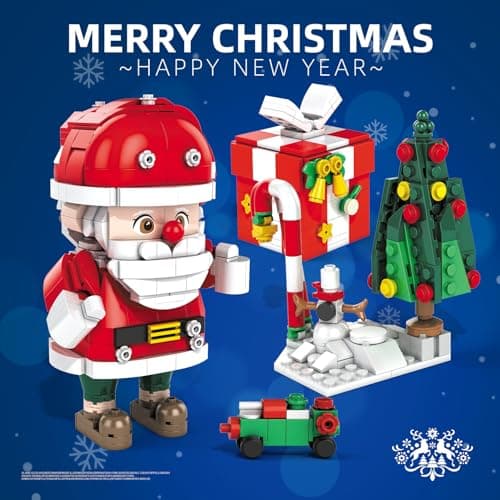 Christmas Building Blocks Set, 750 Piece Santa Claus Building Block Set with Christmas Tree and Gift Box, Santa's Gift Train Building Sets for Kids Ages 6-12, Holiday Building Toys for Boys Girls - Thumbnail 6