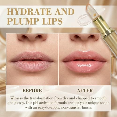 ZOYYE pH Adjusting Lipstick for Mature Women, Transferproof Clear Lip Gloss, Clear lip stick That Changes Color, Long Lasting 24 Hours Moisturizing, Suitable for All Skin Tones (2 Pcs) - Thumbnail 4