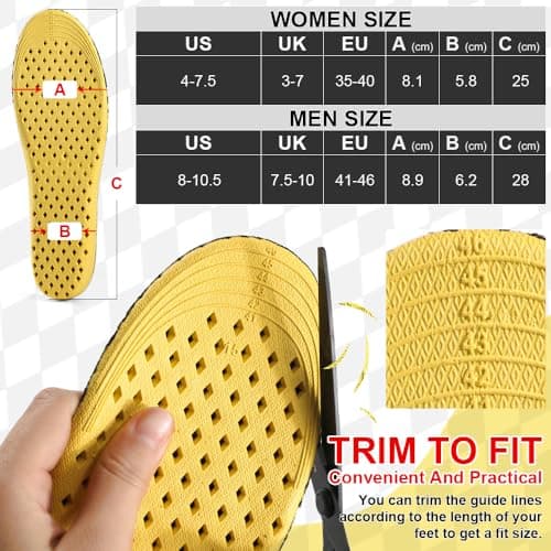 XINIFOOT Breathable Height Increase Insoles, 1.5cm/2.5cm/3cm Elastic Shock Absorbing Mesh Holes Replacement Inserts, Heel Lift Inserts for Men and Women (3 cm Height, 1 Pair) - Thumbnail 5