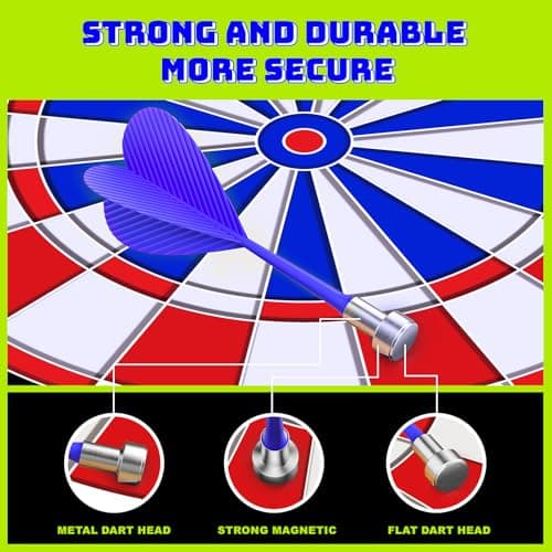 Magnetic Dart Board for Kids - 12pcs Magnetic Darts, Indoor/Outdoor Kids Games and Party Games, Christmas Birthday Gifts Toys for Boys Ages 3-12 - Thumbnail 3