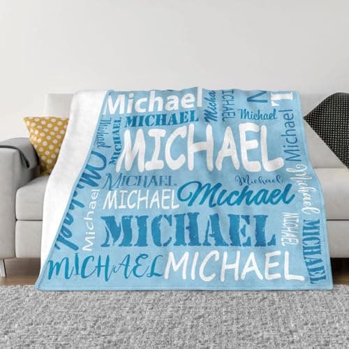 Corissy Ships Next Day, Personalized Blankets and Throws Custom Blanket with Name Customized Flannel Blanket for Kids Christmas Blanket Gifts for Teen Girls Boys - Thumbnail 4