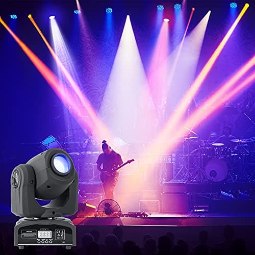 ZKYMZL 2 PCS 60W LED Moving Head DJ Lights - Professional Stage Lighting with 8 GOBOs & 8 Vivid Colors, Sound Activated, DMX512 Control - Perfect dj Lights for Parties, Weddings & More Events... - Thumbnail 6