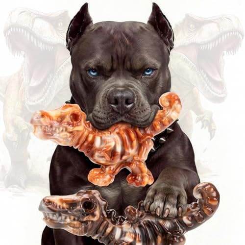 ChienBox 2 Pack Indestructible Dog Chew Toys for Aggressive Chewers: Ultra-Dense Nylon, Bacon Flavor Chew Bones, Heavy Duty Tough Toys for Large Dogs 20-90 lbs, Long Lasting & Keep Them Busy (XL) - Image 1