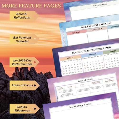 CAGIE 15 Month Planner Oct 2025-Dec 2026 Hourly Daily 2025-2026 Weekly Monthly Planners for Women 25-26 Day Hardcover Calendar Agenda with Stickers, 8.5 x 11 - Thumbnail 6