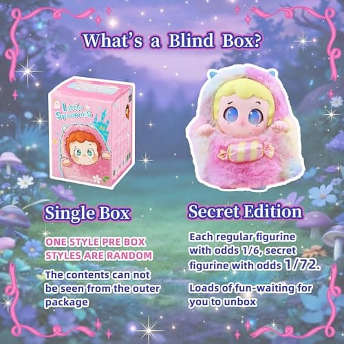 POP JOY Plush Blindbox Fairy Garden Kawaii Mystery Toy Kawaii Face Soft Vinyl Plush with Hanging Loop Cute Collectible Mini Stuffed Toy Birthday Holidays Festival Gift,3+ Single Box - Thumbnail 4
