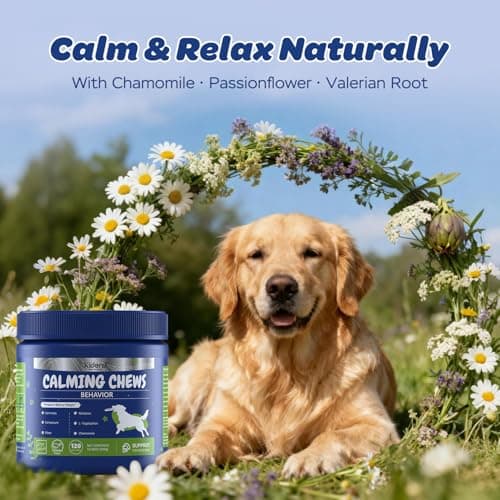 xiderdl Calming Chews for Dogs – Relaxation & Stress Support with Chamomile, Valerian Root, L-Theanine, Passionflower & Ashwagandha – Calming Support with Glucosamine, Chicken Flavor, 120 Count - Thumbnail 2