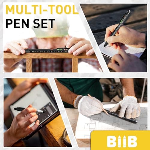 BIIB Fathers Day Gift for Men 9 in 1 Multitool Pen, Mens Gifts for Him Dad Husband, Dad Gifts from Daughter Son, Personalized Gifts Ideas, Birthday Gifts for Men, Tools Cool Gadgets - Thumbnail 3