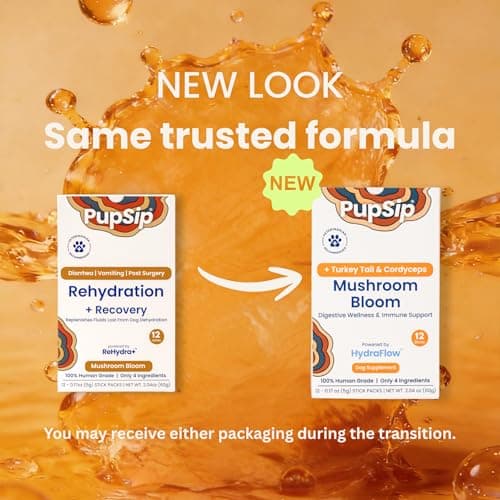 PupSip Turkey Tail Mushroom for Dogs – Dog Mushroom Powder Supplement for Immune Support, Gut Health & Digestive Wellness – Vet-Formulated with Cordyceps & Bone Broth – 12 Sticks - Thumbnail 3