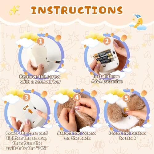 FATIRO Breathing Stuffed Animal Otter Plush, Soothe Snuggle Otter Plush with Soft Light & Music, Interactive Realistic Belly Motion Gentle Snoring Breathing for Anxiety Adults and Kids - Thumbnail 6