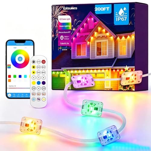 Permanent Outdoor Lights, 200ft RGB+IC Smart LED Eaves Lights, Permanent Outdoor Lighting with App/Remote IP67 Waterproof for Daily, Christmas, Halloween,Valentine's Day, Holiday, Party Outdoor Decor