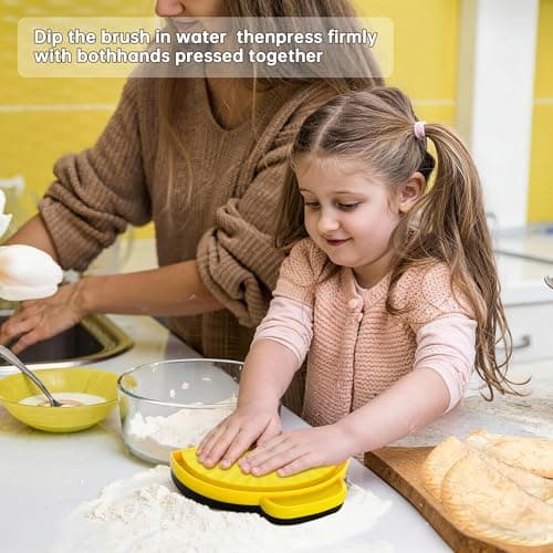 Crimper Tortilla Sealer,For 10 Flour Tortillas Crimper for Quick Quesadilla Crimper Taco Sealer Press, Easy Crimper ToolInclude 2*Brush And 10*Disposable Gloves - Thumbnail 4