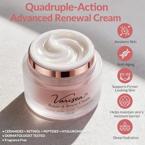 Retinol Anti-Aging Face & Neck Moisturizer with Ceramides, Fragrance-Free - Thumbnail 2