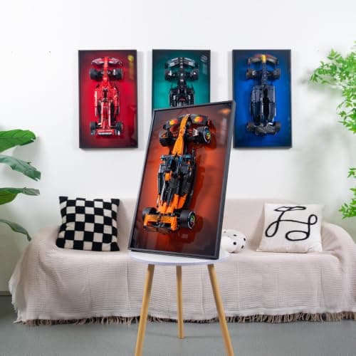 WETCEAOM Display Wallboard Compatible with Lego Technic McLaren MCL39 42228 Car Wall Mount, Display Frame Compatible with Lego Technic Display Frame for Wall Mount (No Model) - Thumbnail 6