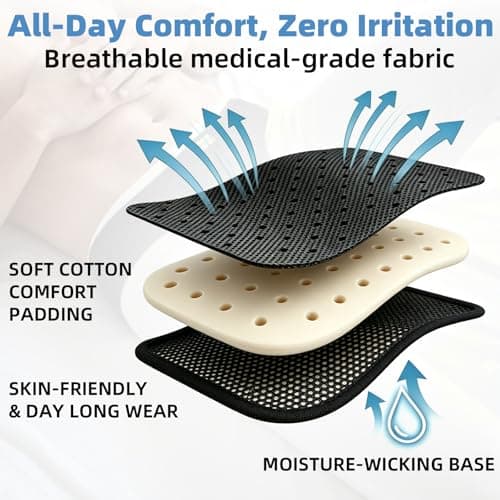 Tenbon Hernia Belts for Men and Women Left or Right Side Hernia Support Truss for Inguinal Groin Pain with Removable Compression Pads for Pref or Post-Surgical, Femoral, Comfortable Adjustable Waist Strap Guard - Thumbnail 4