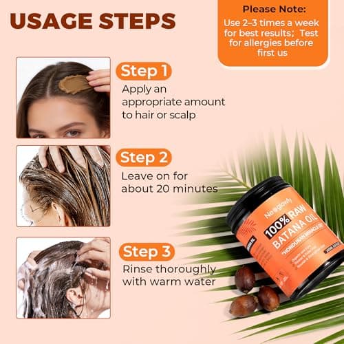 Neoglowly Batana Oil for Hair Growth, 100% Pure & Organic from Honduras, Wild Growth Hair Oil, Enhances Thickness & Strengthens Strands, Suitable for All Hair Types (8.8 oz) - Thumbnail 5