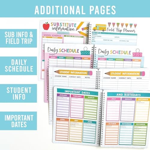 Hadley Designs Teacher Planner 2026-2027 Academic Year - Undated Teacher Lesson Planner Book for Teachers, Homeschool Planners 2026-2027, First Year Teachers Must Haves, Back to School Teaching Gifts - Thumbnail 4